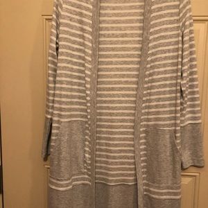 Jones New York Grey Long Cardigan